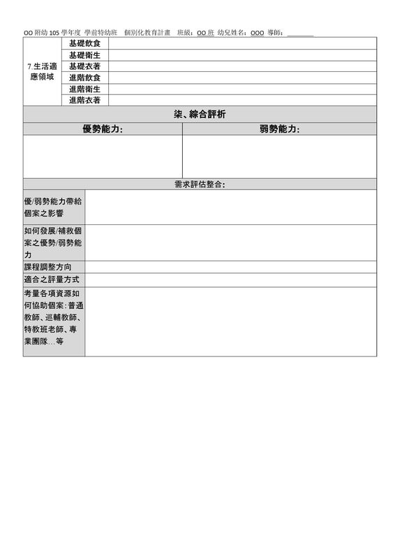 個別化教育計畫IEP範例圖5
