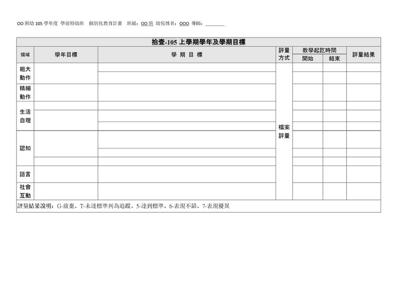 個別化教育計畫IEP範例圖7