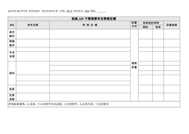個別化教育計畫IEP範例圖8